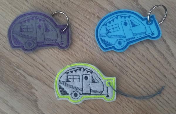 ITH - Stickdatei Schlüsselanhänger Wohnwagen